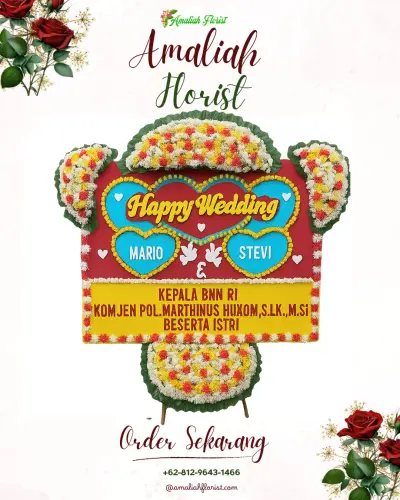 Karangan Papan Bunga Pernikahan di Kejaksaan